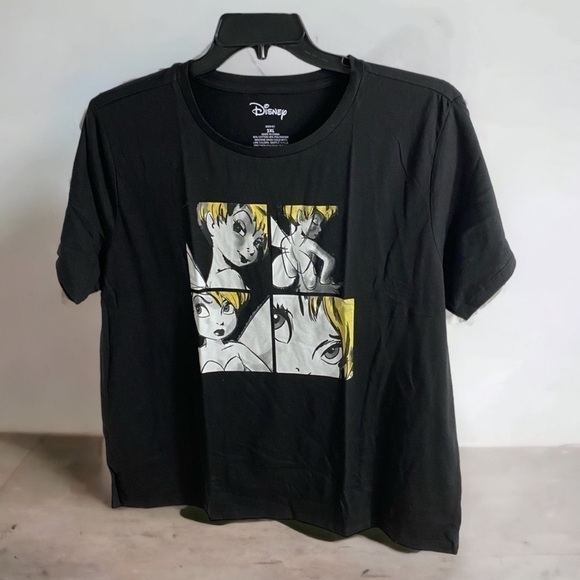 Disney Tinkerbell T-shirt NWT 2X Black Gothic Women’s - Picture 1 of 8